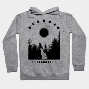 Celestial Howling Wolf Hoodie